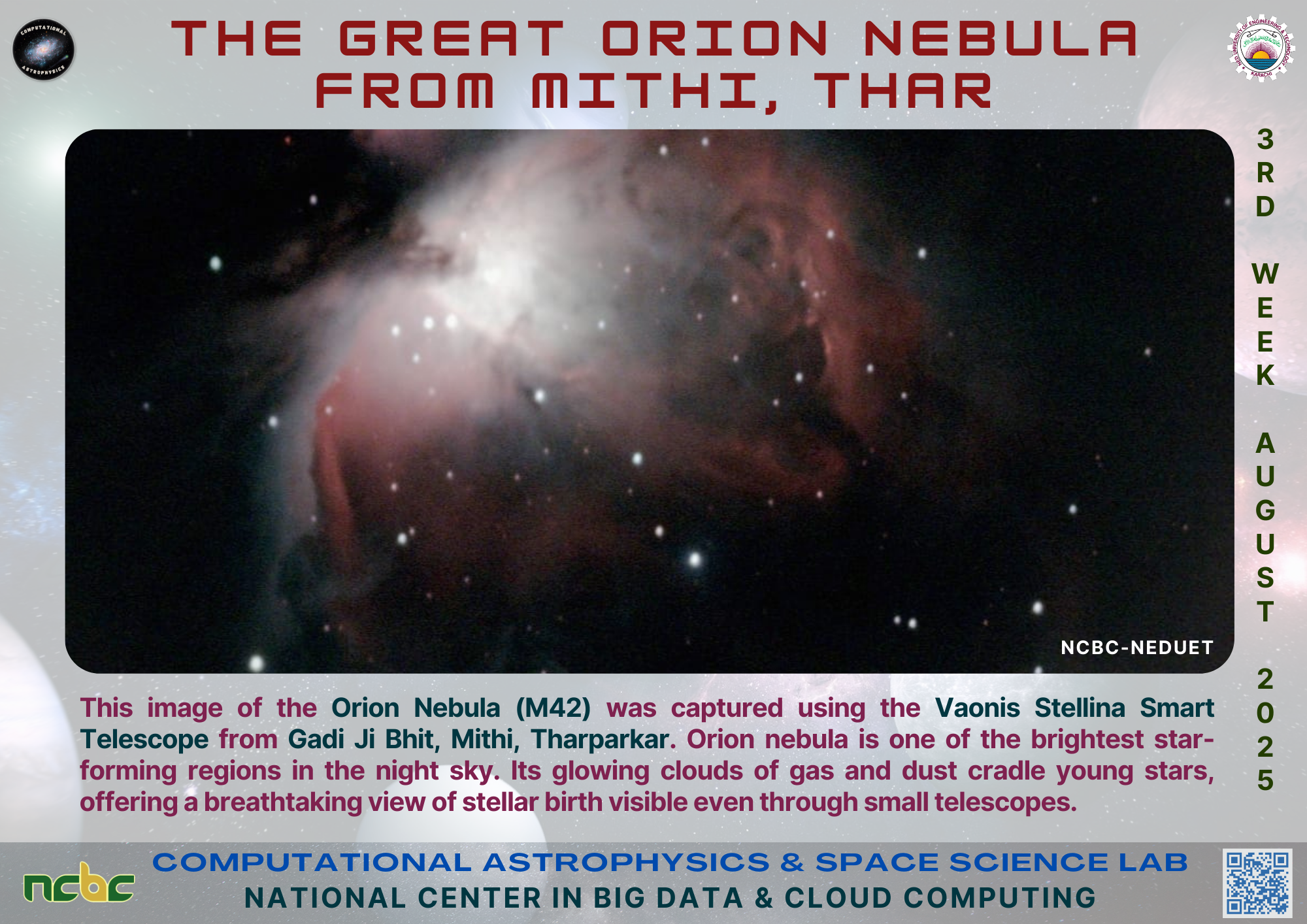 The Great Orion Nebula from Thar